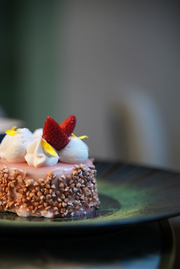 Dessert aux fraises