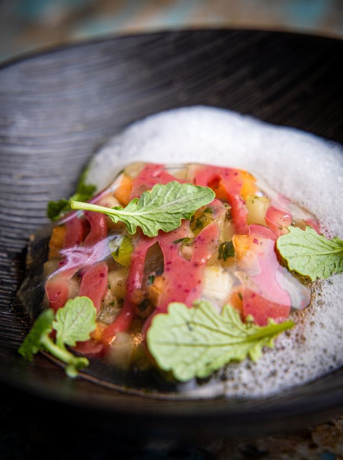 Tartare en écume