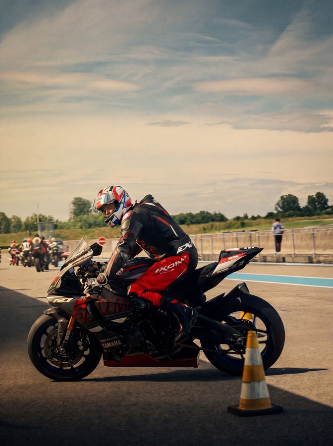 Pilote en sortie de pitlane