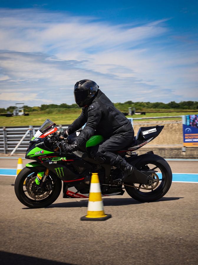 Kawasaki verte au départ